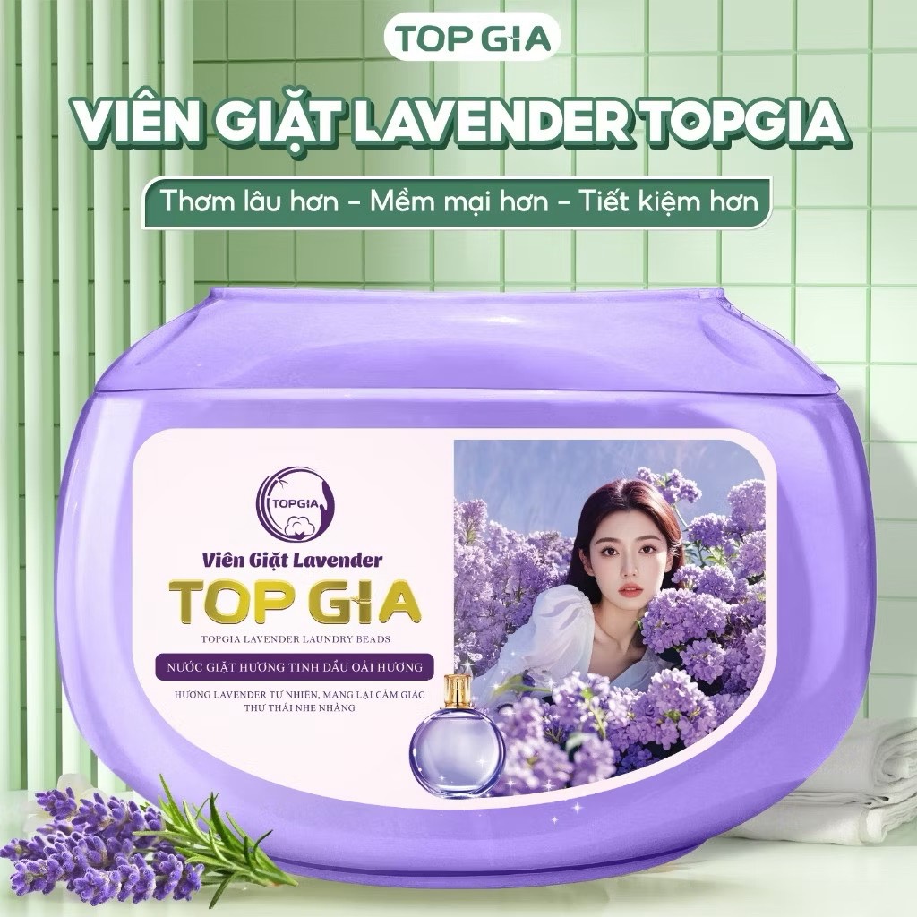 Hộp 40 viên giặt xả 3in1 hương nước hoa Topgia [BH: None]