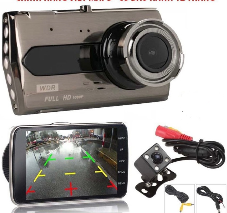 Camera Hành Trình xe hơi X008 Tiếng Việt (Trước + Sau) [BH: 6 tháng] / pktn sale