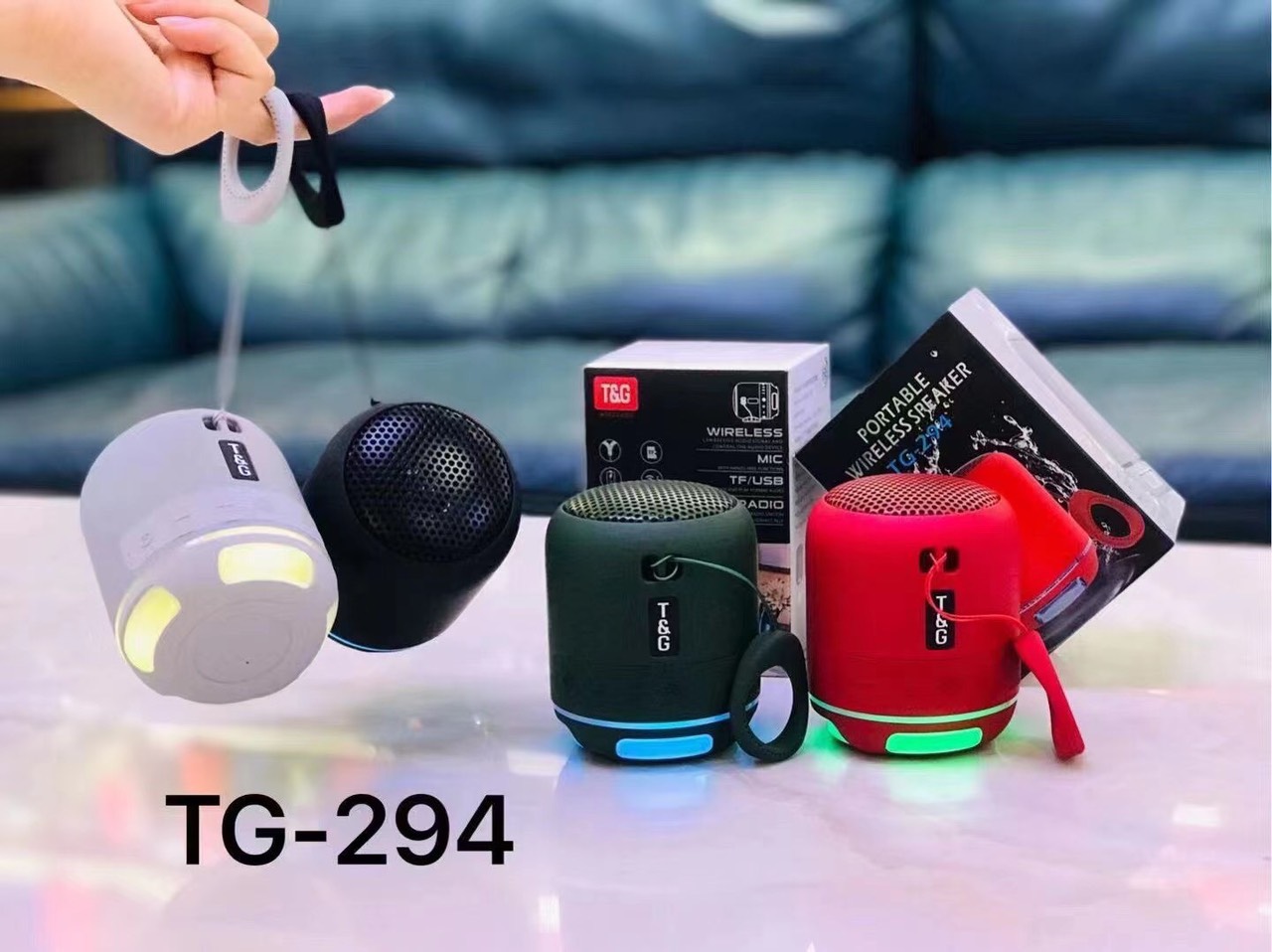 Loa bluetooth mẫu TG294 có đèn led vs dây đeo nghe siêu hay chính hãng [BH 6 tháng]