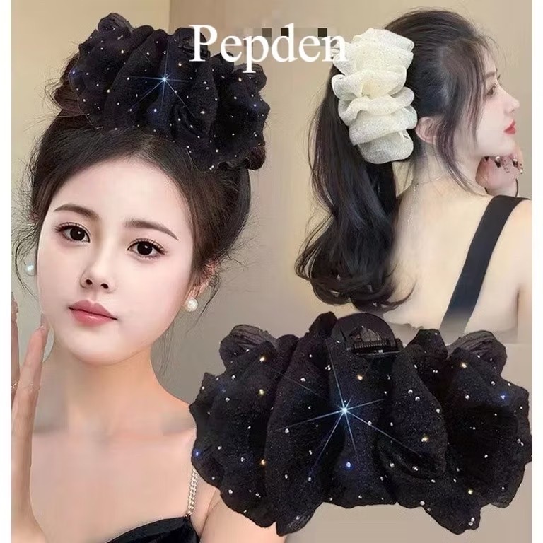 Kẹp tóc càng cua đính nơ lớn style Tiểu Thư siêu sang [BH: NONE]