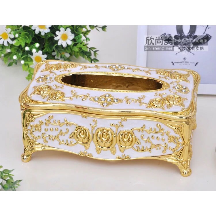 Hộp đựng giấy ăn Hoàng Gia kiểu dáng sang trọng [BH: None] / pktn sale