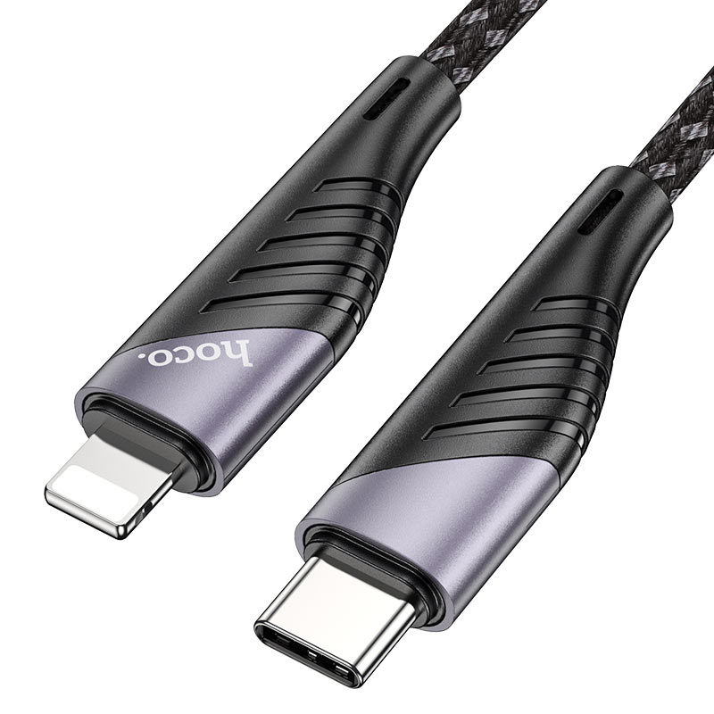 Cáp sạc nhanh 20w Hoco U95 (c-l) Type C ra iPhone Lightning PD chính hãng dây dù (IP 11 12 13) [BH 1 năm]