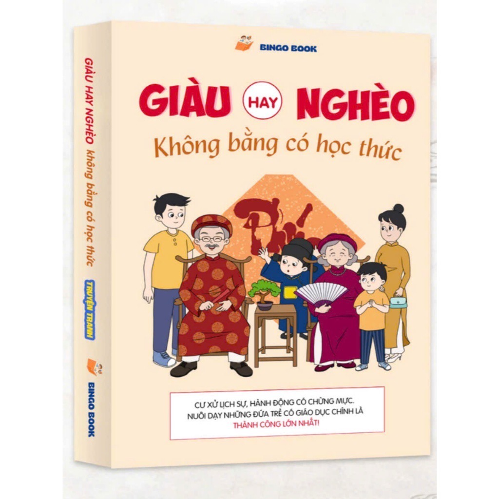 Sách cho bé "Giàu hay nghèo không bằng có học thức" [BH: None]