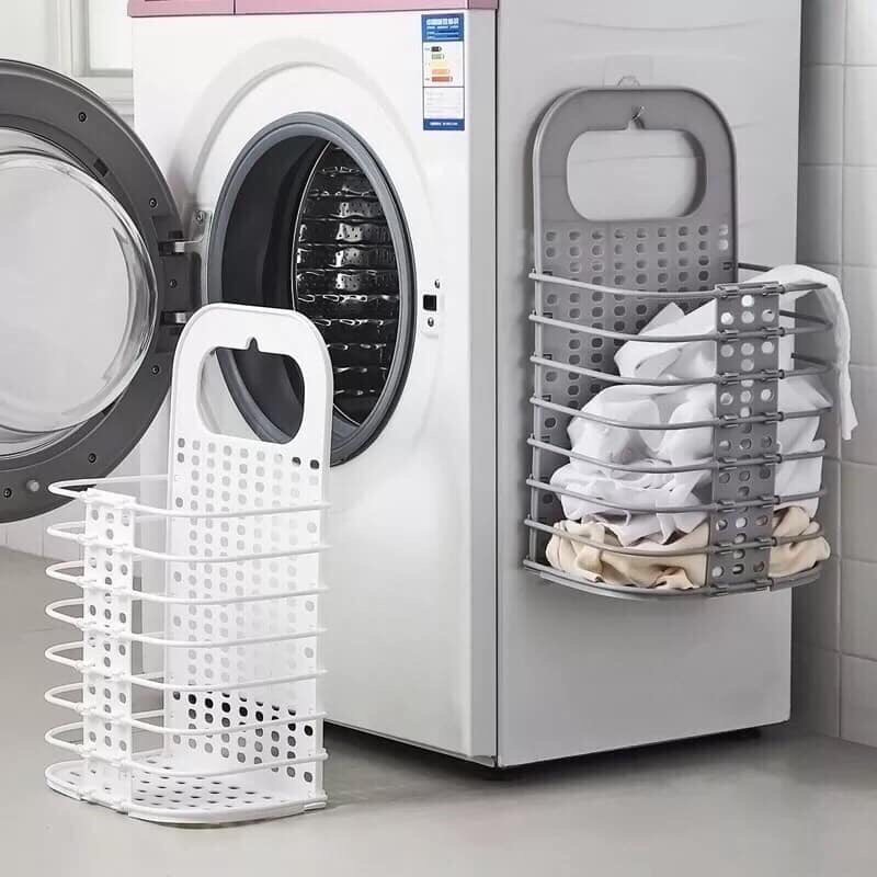 Sọt Giỏ Đựng Đồ, Quần Áo Vật Dụng Treo Tường Nhựa PP Gấp Gọn Tiện Dụng