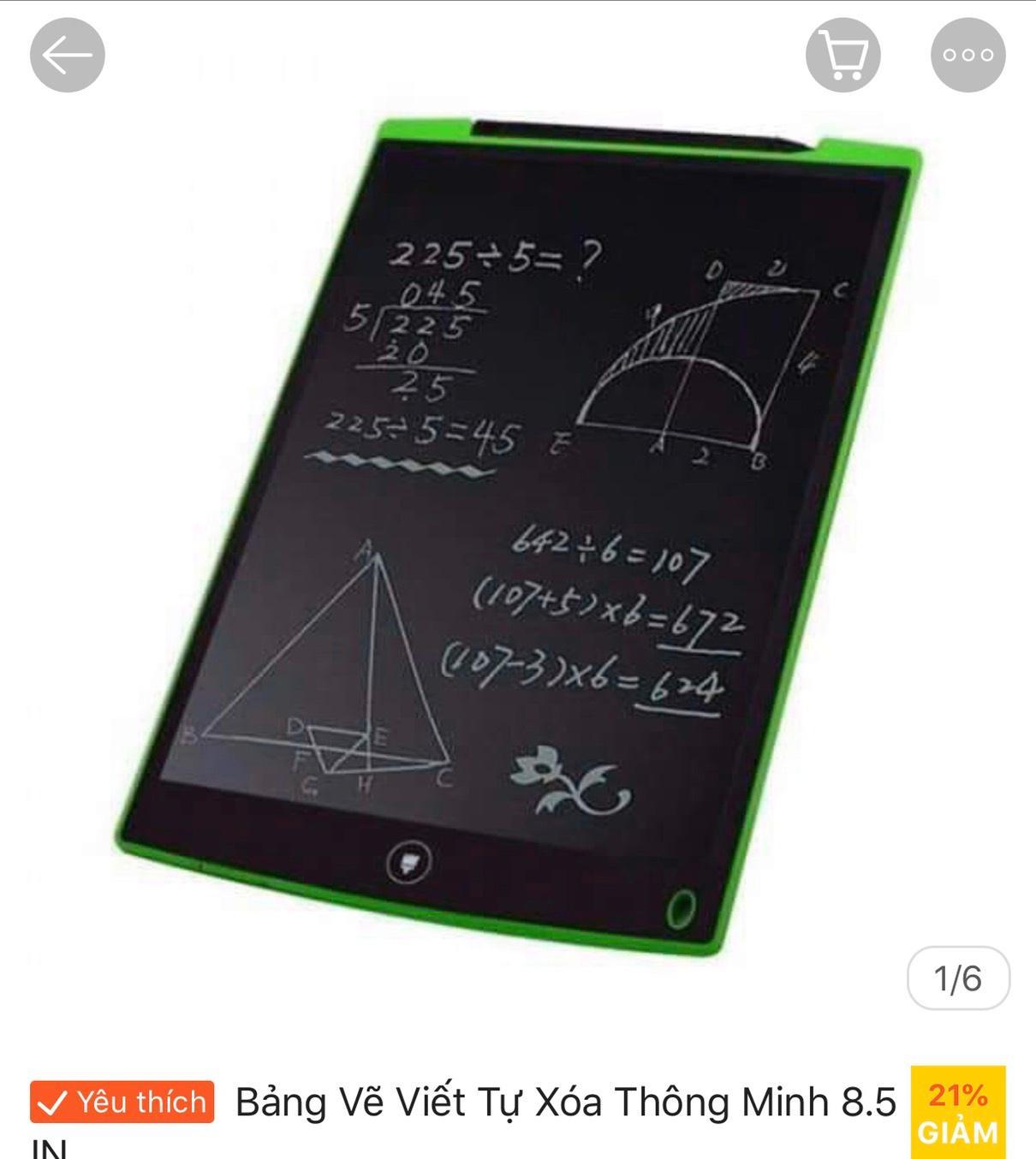 Bảng vẽ điện tử viết tự xóa 8.5 inch cho [BH: NONE]