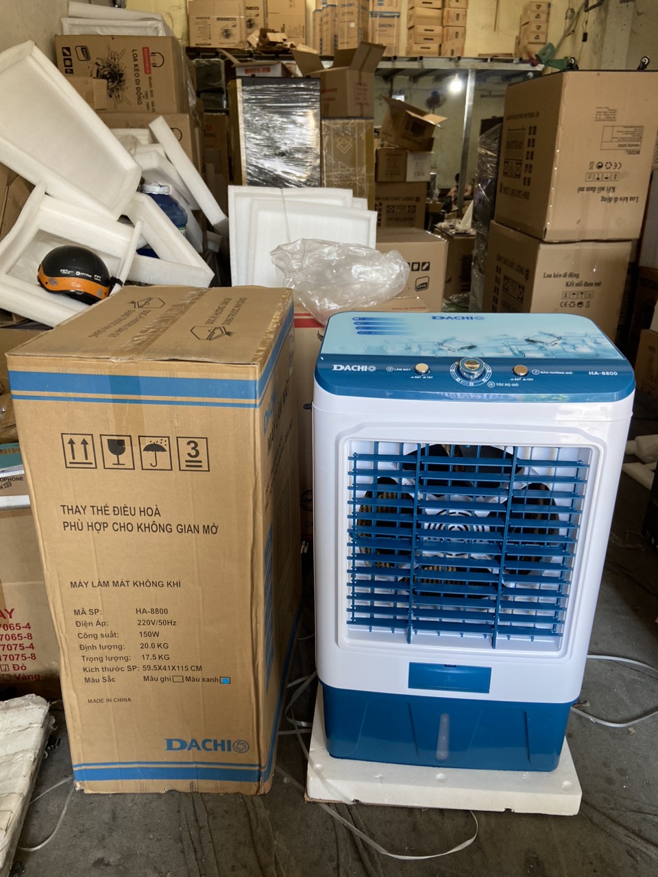 Quạt điều hòa hơi nước DACHI HA-8800 60L công suất 150W chính hãng [BH 1 năm]