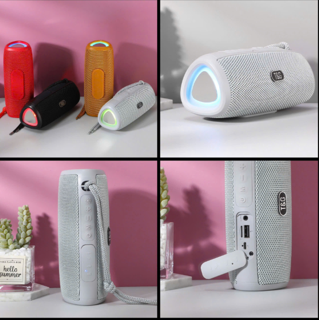 Loa bluetooth T&G TG-344 mẫu loa dài cầm tay có móc treo kèm đèn led siêu đẹp [BH 1 năm]