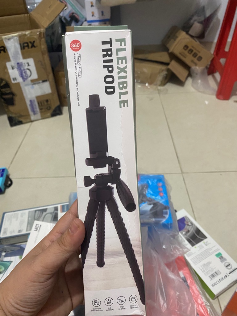 GIÁ ĐỠ ĐIỆN THOẠI 3 CHÂN FLEXIBLE TRIPOD EP-10 TRIPODS XOAY 360 ĐỘ KIỂU DÁNG BẠCH TUỘC