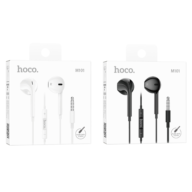 Tai nghe có dây 3.5 Hoco M101 kiểu dáng tai nghe iphone 6s chính hãng [BH 1 năm]