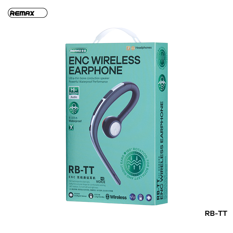 Tai nghe bluetooth thể thao V5.3 Remax RB-TT nghe 1 bên dung lượng pin 80mAh ENC móc tai chính hãng [BH: 1 NĂM]