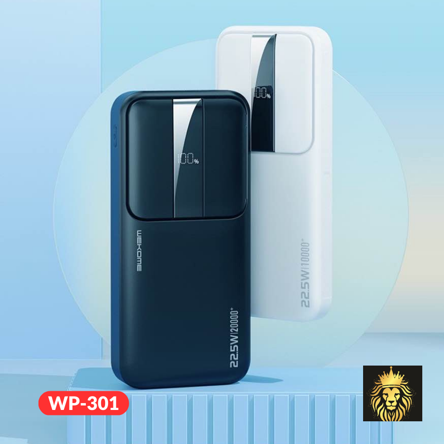 Pin sạc nhanh 22.5w Wekome WP-301 10.000mAh dự phòng QC3.0+PD 22.5W chính hãng [BH 1 Năm]
