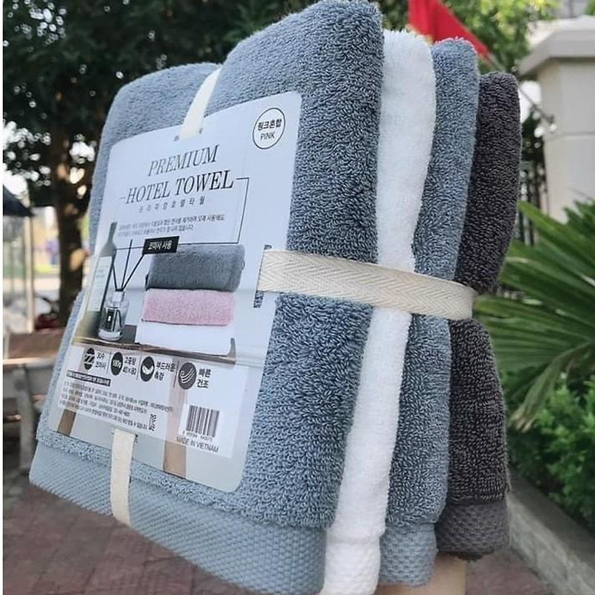 Combo 4 khăn tắm đa năng xuất Hàn siêu xịn