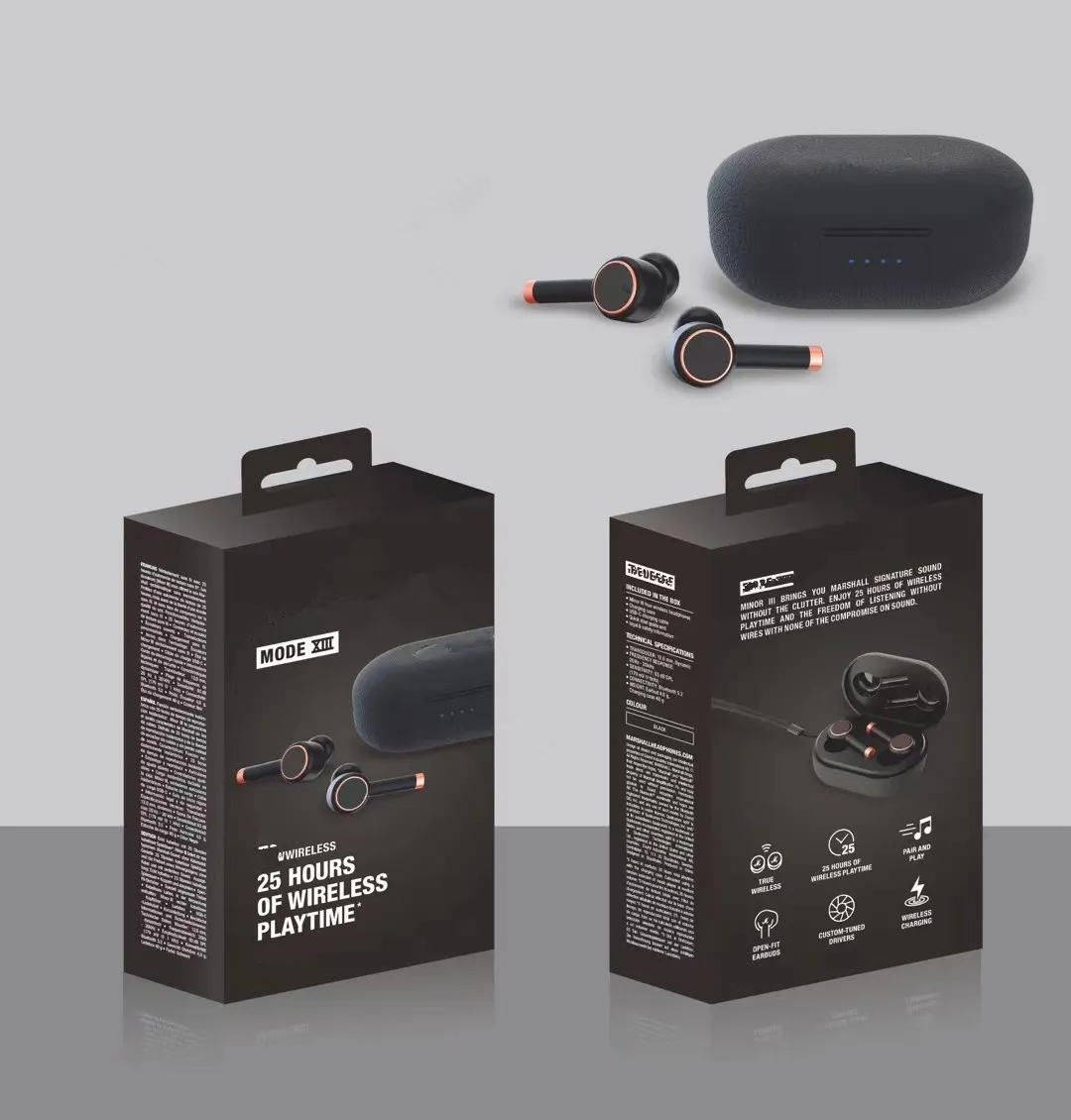 Tai nghe bluetooth MODE 13 (2 tai có doc sạc) có nút cao su  [BH: 3 THÁNG]