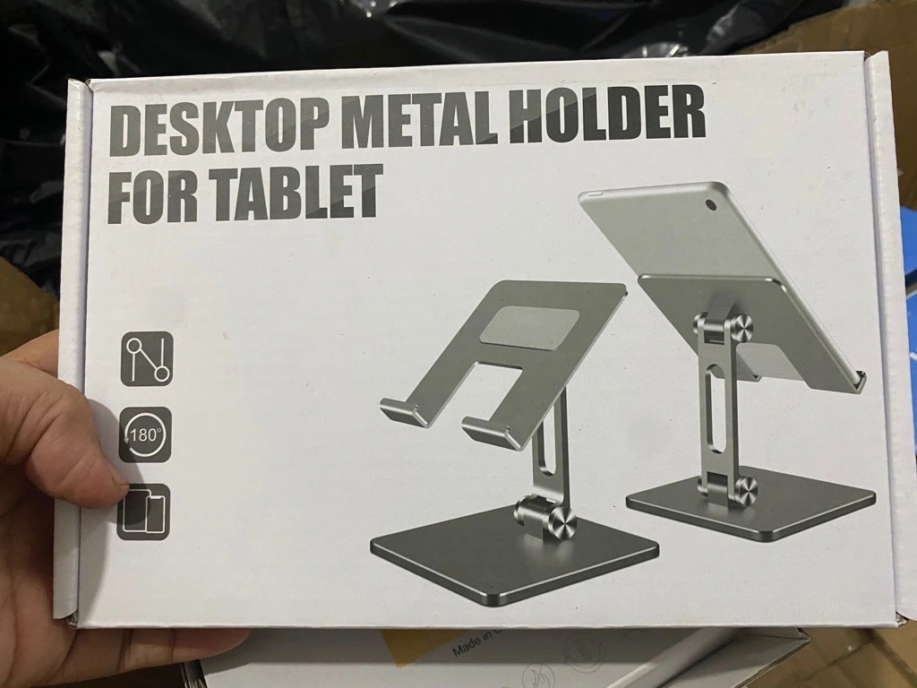 Giá đỡ điện thoại, ipad xoay 180 độ , xếp gọn DESKTOP METAL HOLDER FOR TABLET mã 143 [BH: None] / pktn sale