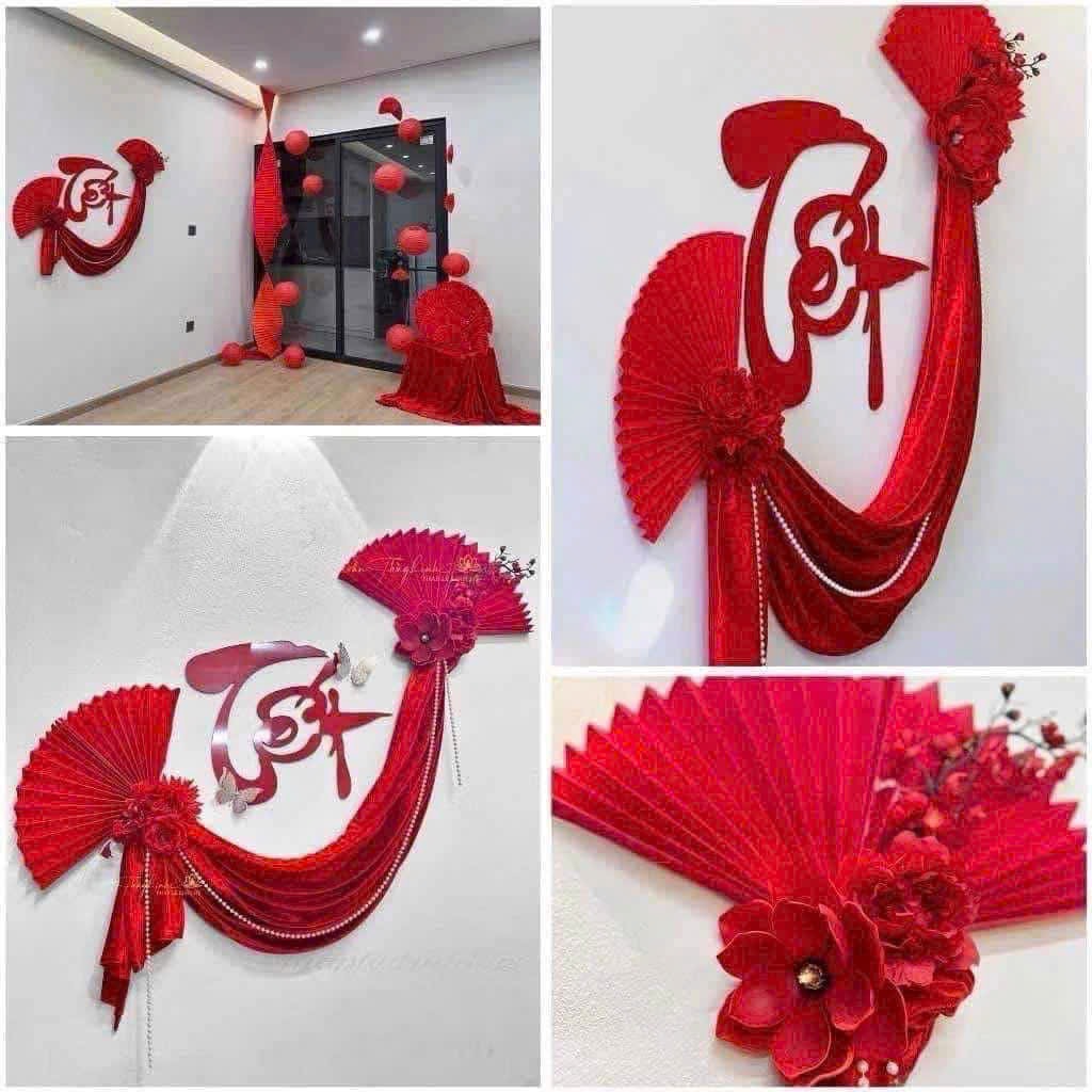 Dãy dây chữ TẾT trang trí, decor có 2 quạt siêu đẹp [BH: NONE]
