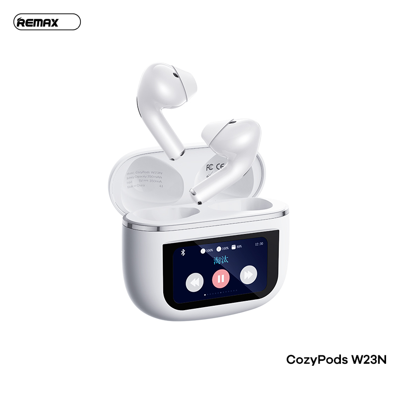 Tai nghe bluetooth REMAX Cozybuds  W23N chống ồn chủ động ANC, màn hình cảm ứng kiểu dáng Airpods True Wireless Bluetooth V5.4 chính hãng [BH 1 năm]