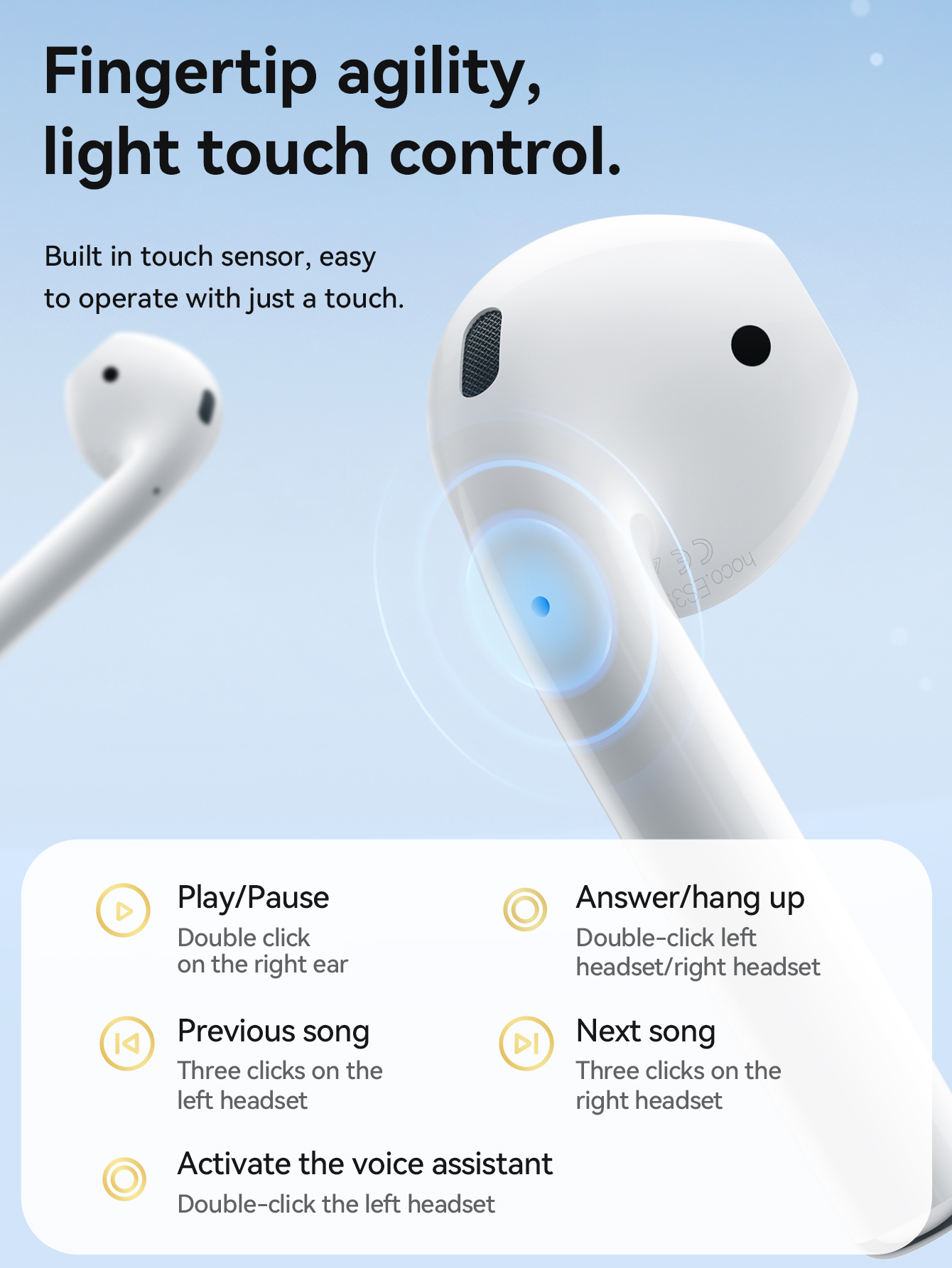 Tai nghe Bluetooth HOCO ES39 Max kiểu dáng airpods chính hãng nghe siêu hay [BH: 1 năm]