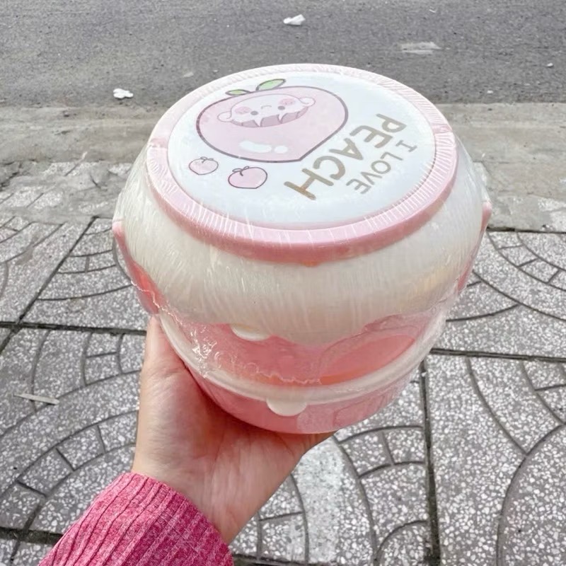 Hộp cơm giữ nhiệt văn phòng 2 tầng hình trái cây siêu cute 1300ml [BH:NONE]