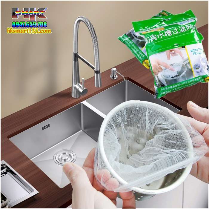 Combo 100 túi lọc rác bồn rửa chén [BH: NONE]