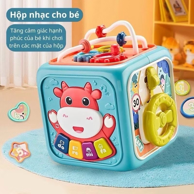 Đồ chơi hộp nhạc khối kích thích phát triển trí não cho bé [BH: NONE]