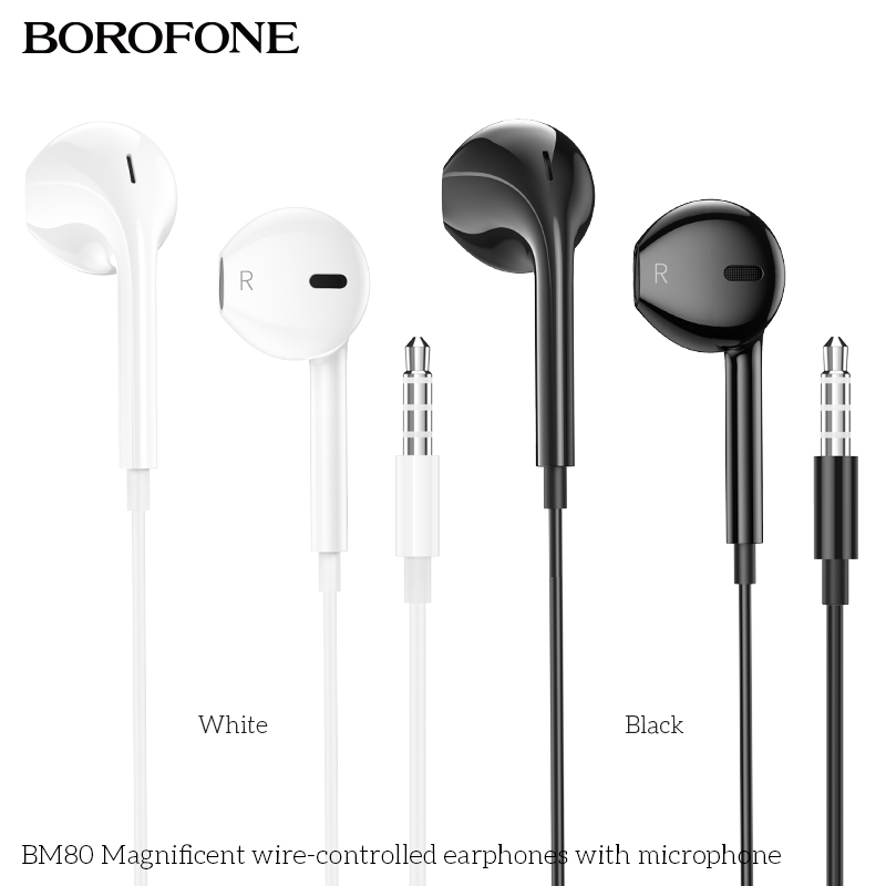 Tai nghe có dây 3.5 Borofone BM80 chính hãng [BH 1 NĂM]