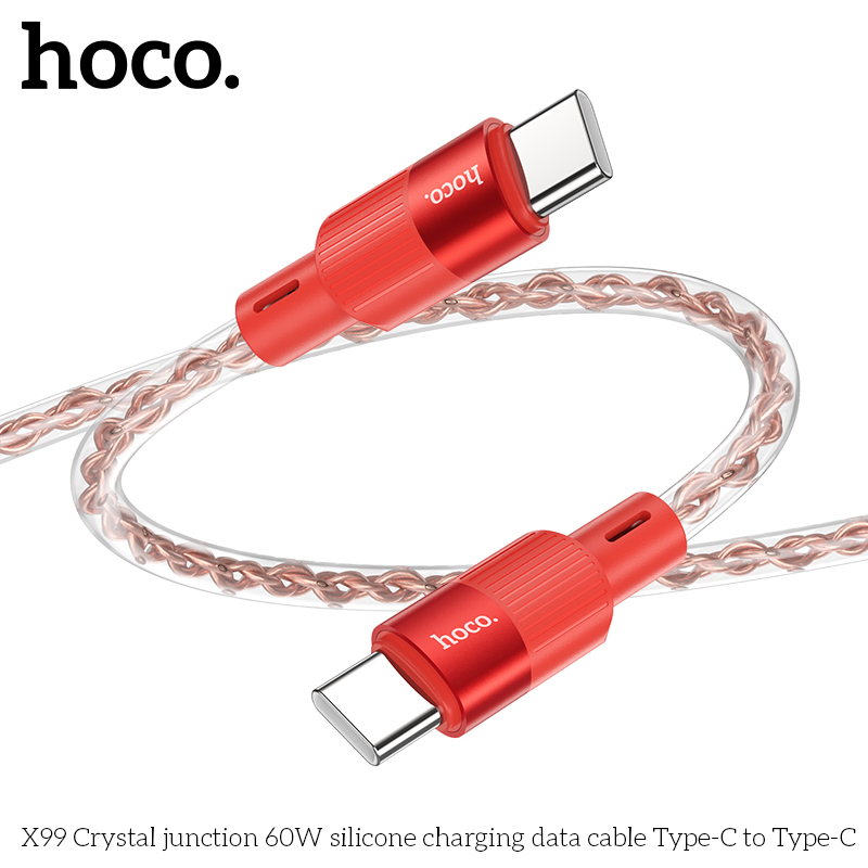 Cáp sạc nhanh 60w Hoco X99 (c -c) type c ra type c 2 đầu type c chính hãng [BH: 1 NĂM]