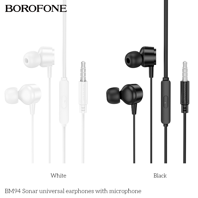 Tai nghe có dây 3.5 BOROFONE BM94 có microphone jack 3.5mm chính hãng [ BH 1 NĂM]