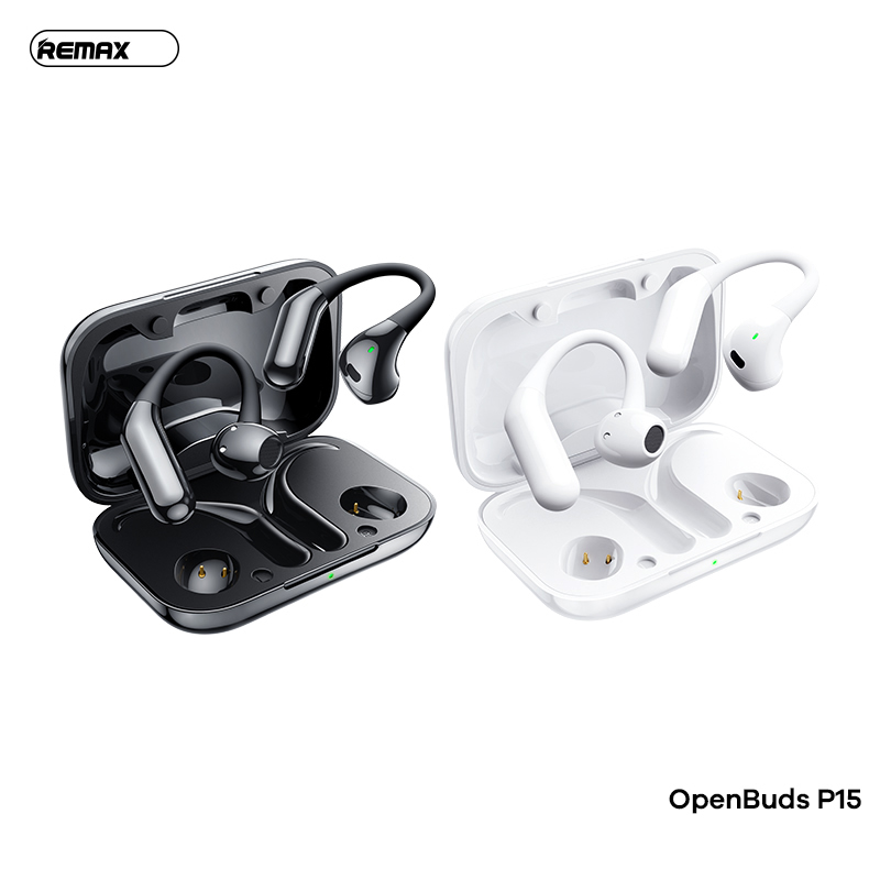 Tai nghe bluetooth REMAX OpenBuds P15 V5.4 60mAh/400mAh kiểu dáng Airpods chính hãng [BH: 1 năm]
