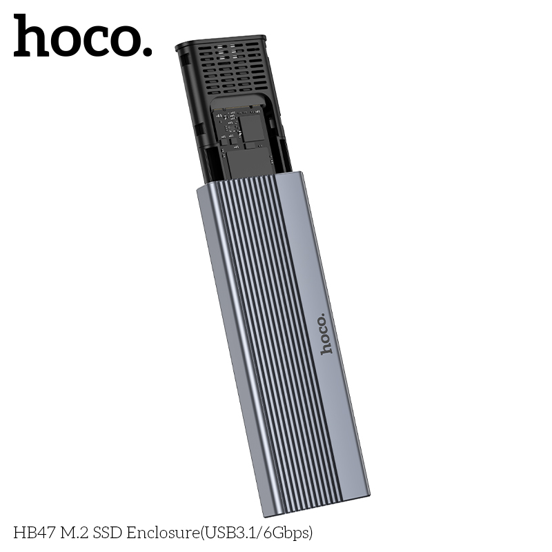 Vỏ ổ cứng SSD HOCO HB47 M.2 (USB3.1/6Gbps) chính hãng