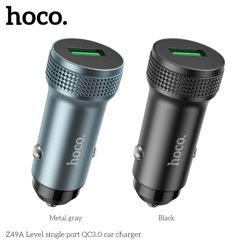 Cóc sạc xe hơi HOCO Z49A 1 cổng USB QC3.0 chính hãng [BH 1 NĂM]
