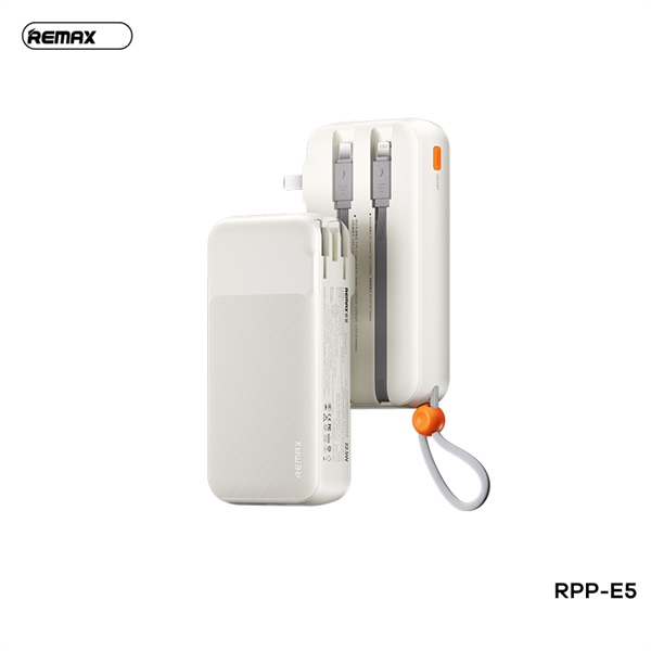 Pin sạc nhanh 22.5w REMAX RPP-E5 10.000mAh dự phòng chính hãng kèm cáp liền pin, ghim sạc ổ điện [BH 1 năm]