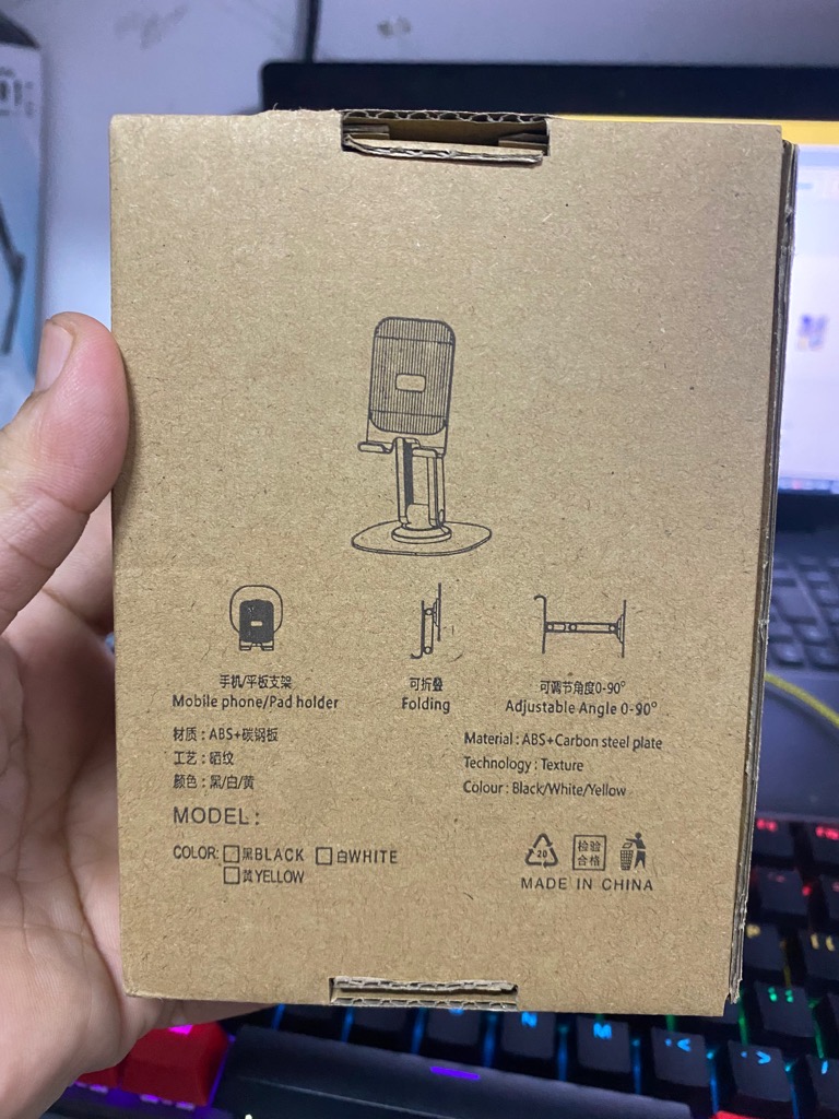Giá đỡ điện thoại K12 xoay 360 độ đế kim loại Alloy Phone Stand Y807