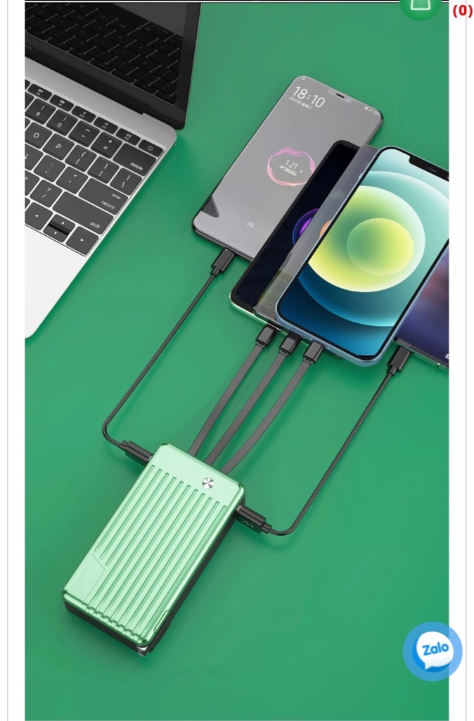 Pin sạc nhanh dự phòng XiPin T106 10.000mAh kèm cáp liền pin chính hãng [BH 6 tháng]