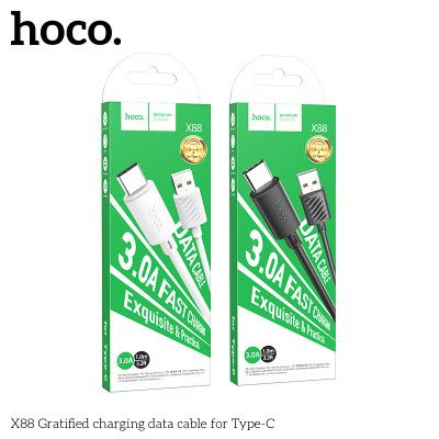 Cáp sạc nhanh HOCO X88 usb ra Type C chính hãng  [BH 1 năm]