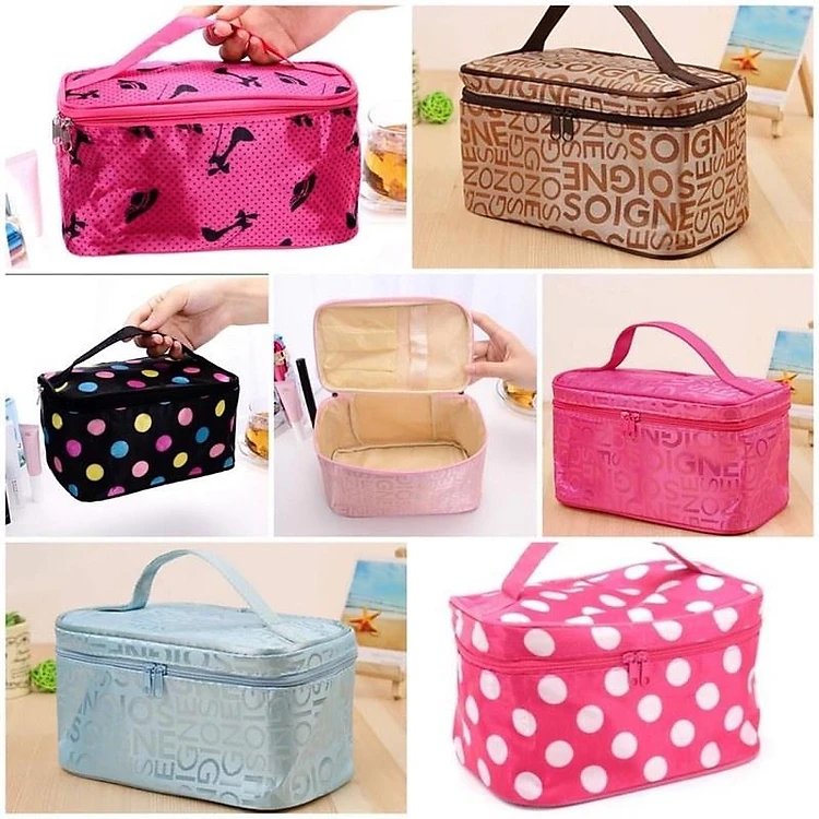 Túi đựng đồ trang điểm, mỹ phẩm du lịch nhiều ngăn nhỏ gọn / pktn sale
