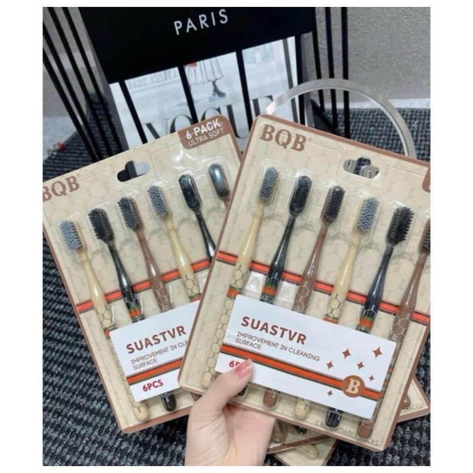 Set vỉ nhựa 6 bàn chải đánh răng Qnine