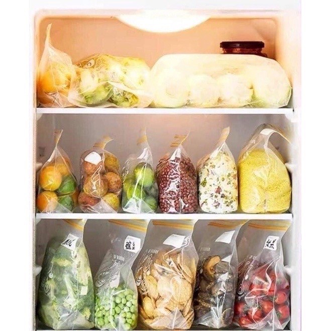 Combo 3 Hộp Túi Zip Đựng Thực Phẩm Nhật Bản Cho Nhà Bếp, Tủ Lạnh (set 3 size SML)