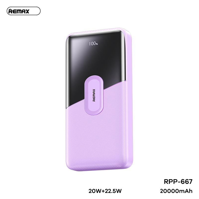 Pin sạc nhanh 22.5w Remax RPP-667 20.000mAh PD QC3.0 sạc dự phòng Chính Hãng [BH: 1 năm]