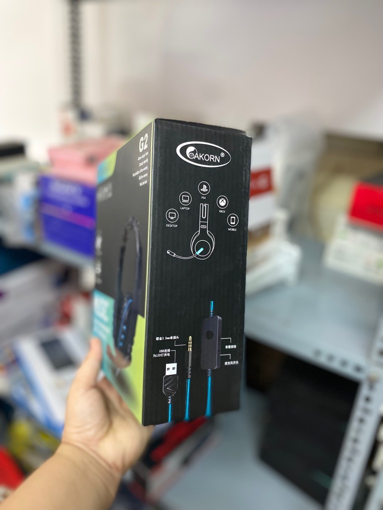 Tai nghe có dây 3.5 CAKORN GAMING G2 (Headphone máy tính có led, có micro) [BH: 3 THÁNG] / pktn sale