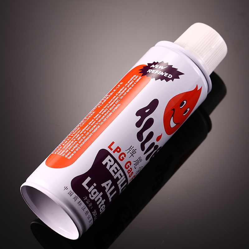 Chai bình gas trắng / vàng bơm hột quẹt mini