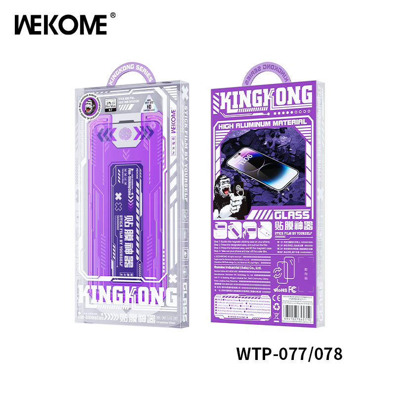 Cường lực HD tự dán Wekome WTP-077 iPhone 13/13 Pro/ 14/ 14 PLUS/ 13 PROMAX/ 14 PRO/ 14 PROMAX/ 15/ 15 PLUS/ 15 PRO/ 15 PROMAX / 16 pro max chính hãng [BH : TEST]