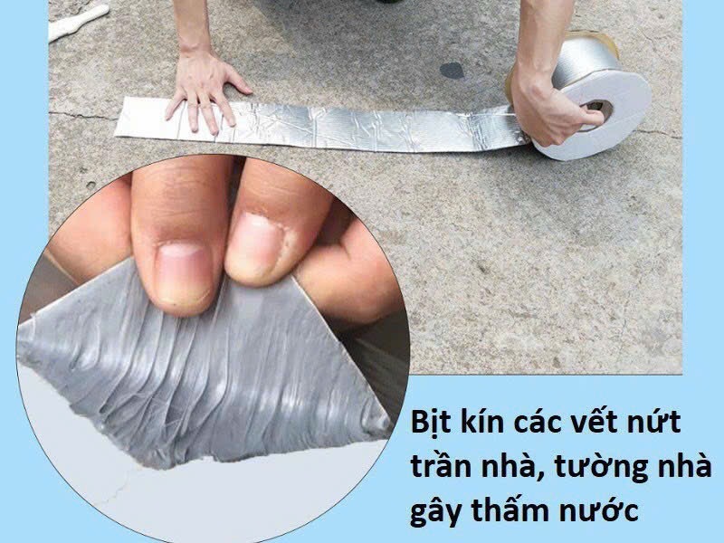 Băng Keo Nhật Bản 5CM (Cam) Siêu Dính Vá Lỗ Thủng Khe Nứt Mưa Dột Tôn Trong Mọi Điều Kiện Môi Trường siêu đàn hồi siêu chống thấm