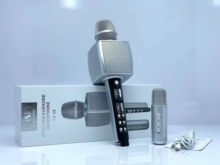 Micro bluetooth YOSD YS-98 bộ 2 mic không dây lớn nhỏ hát cặp song ca cao cấp loại 1 (Ys98) [BH 6 tháng] / pktn sale