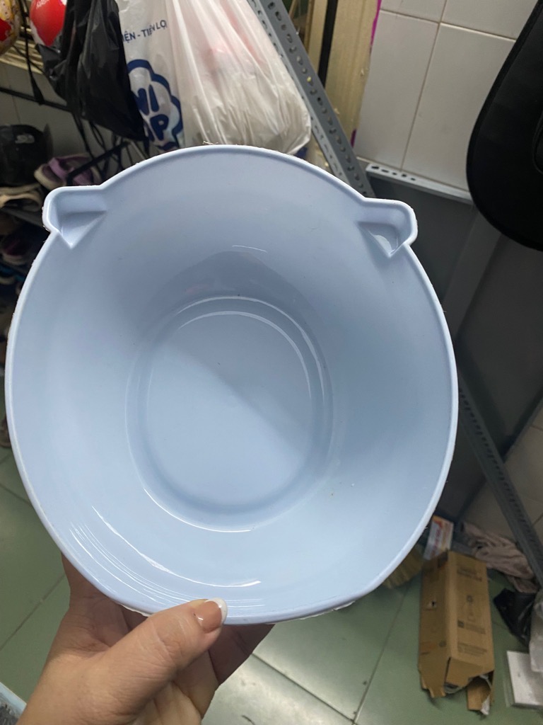 Thau đựng trái cây, rửa rau thau nhựa 18x21x8cm miệng phễu dễ thoát nước tiện lợi [BH: NONE]