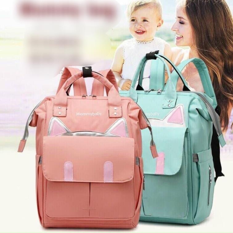 Balo bỉm sữa đa năng tai mèo cao cấp