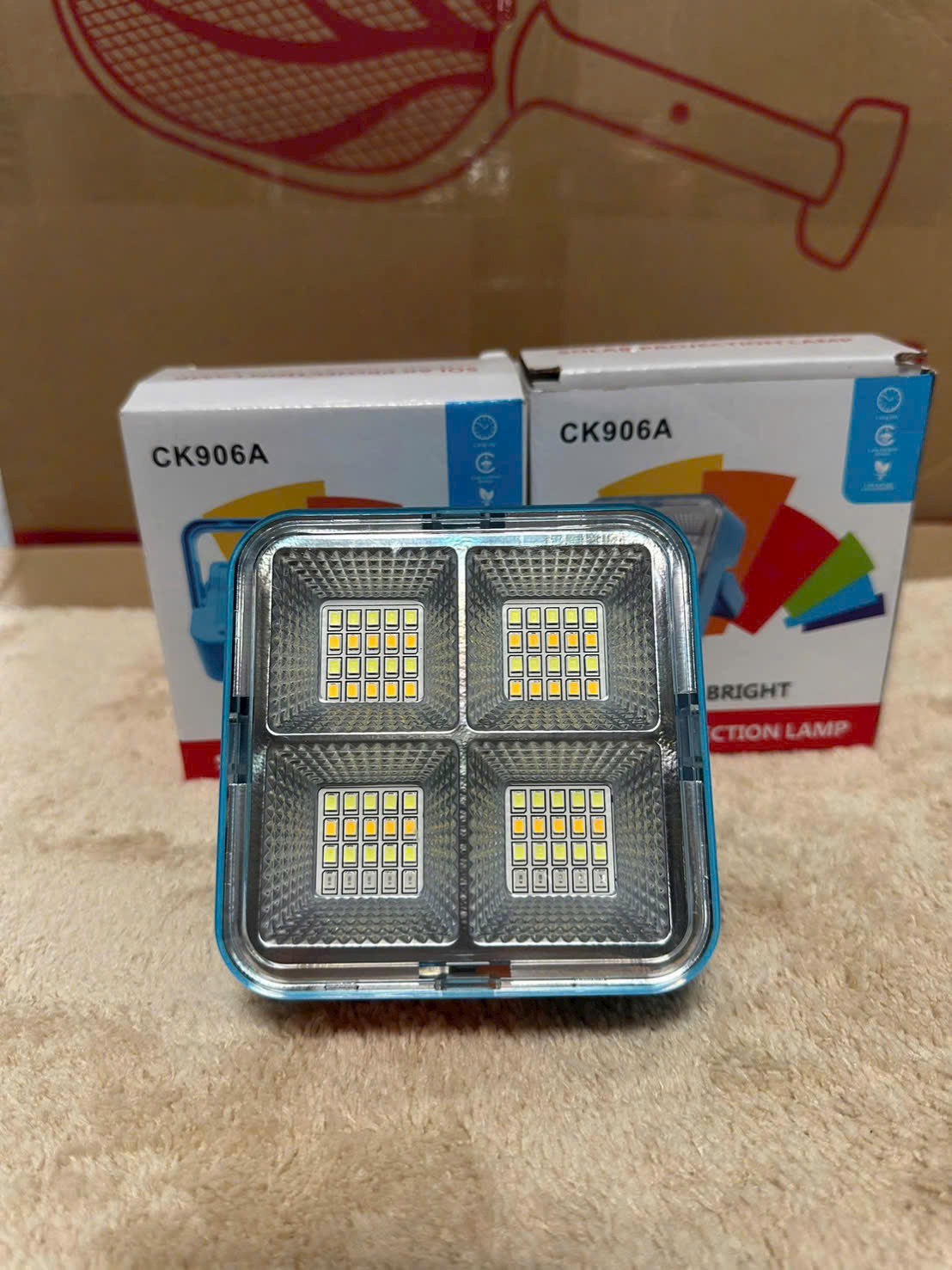 Đèn pha cầm tay mini 906A tích hợp sạc năng lượng mặt trời [BH: 1 Tuần] 1l1