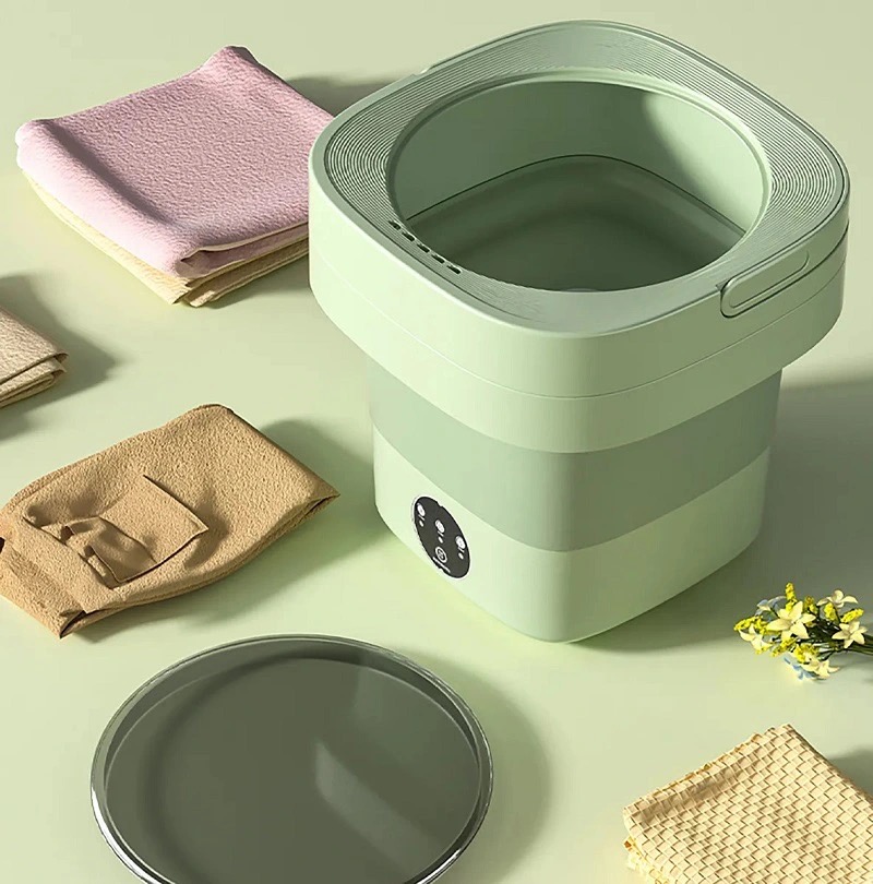 Máy giặt mini gấp gọn giặt đồ sơ sinh, tất vớ, khăn tiện lợi [BH: 1 tháng] 11