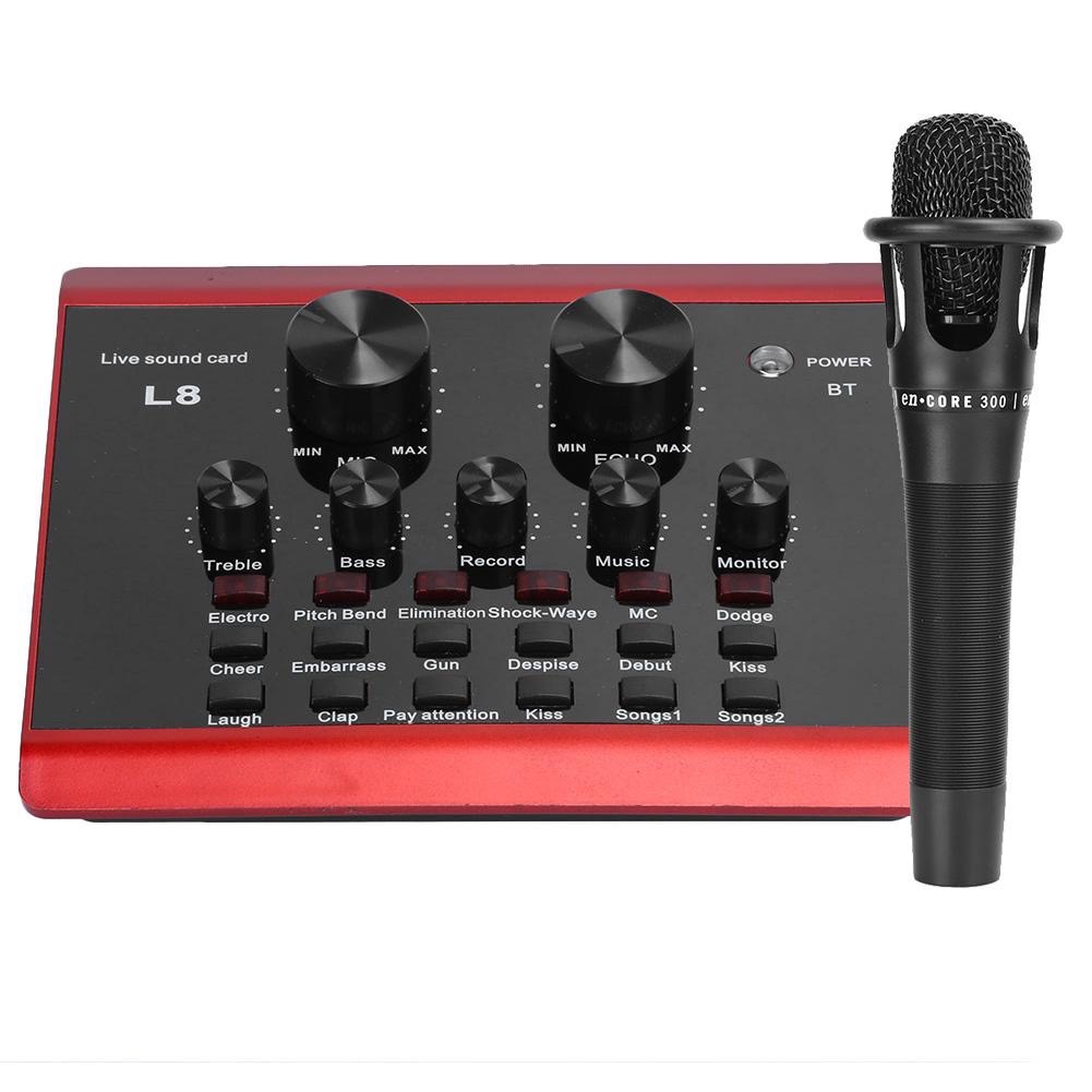 Micro đa năng không dây thu âm L8 kèm Soundcard nguyên bộ VA LI combo livestream [BH: 3 tháng]
