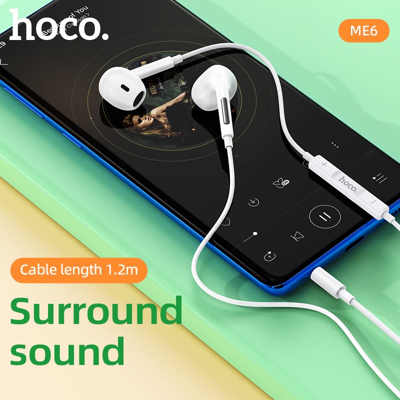Tai nghe có dây 3.5 HOCO ME6 dài 1m2 có Mic chính hãng [BH 1 năm]