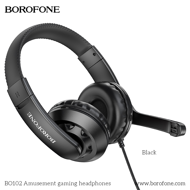 Tai nghe có dây 3.5 chụp tai Gaming BOROFONE BO102 jack 3.5 dài 1m2 kèm mic headphone chính hãng [BH: 1 NĂM]